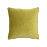 Luxe 56cm Velvet Piped Cushion Acid Green