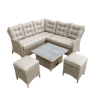 Valencia Rattan Compact Corner Set With Rising Table & 2 Stools