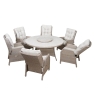 Valencia Rattan 150cm Round Reclining Dining Set with Lazy Susan