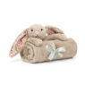 BLOSSOM BEIGE BUNNY PETAL BLANKIE