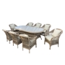 Normandy Rattan 8 Seater Elliptical Dining Set