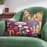 Wild Garden Mushrooms 30cm x 50cm Cushion Wine