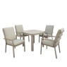 Antibes Champagne 4 Seat Square Dining Set 
