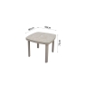 Antibes Champagne 4 Seat Square Dining Set 