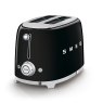 smeg 2 slice toaster black