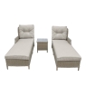 Valencia Rattan Double Lounger Set With Side Table