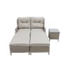 Valencia Rattan Double Lounger Set With Side Table