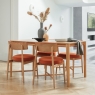 Winchester Extending Dining Table 135-190cm & 4 Flora Dining Chairs Orange