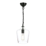 Laura Ashley Ockley Bottle Pendant Glass & Black