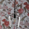 Laura Ashley Ockley Bottle Pendant Glass & Black