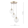 Laura Ashley Whitham 3 Light Cluster Pendant Antique Brass