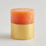St Eval Orange & Cinnamon Gold Dipped Pillar Candle