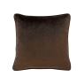 Luxe 56cm Velvet Piped Cushion Chocolate