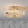 Laura Ashley Fernhurst 3 Light Flush Polished Chrome & Crystal