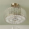 Laura Ashley Fernhurst 3 Light Semi Flush Antique Brass