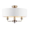 Laura Ashley Sorrento 3 Arm Semi Flush Antique Brass With Shade