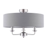 Laura Ashley Sorrento 3 Arm Semi Fksuh Polished Nickel With Shade