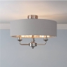 Laura Ashley Sorrento 3 Arm Semi Flush Polished Nickel With Silver Shade