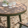 Houghton 80cm Round Table With 2 Armchairs - Sage