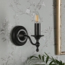 Laura Ashley Ludchurch Wall Light Industrial Black