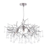 Laura Ashley Willow 3 Light Pendant Satin Pewter & Crystal