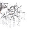 Laura Ashley Willow 3 Light Pendant Satin Pewter & Crystal