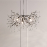 Laura Ashley Willow 3 Light Pendant Satin Pewter & Crystal