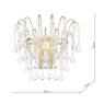 Laura Ashley Willow Wall Light Satin Champagne & Crystal