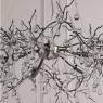 Laura Ashley Willow Grande 5 Light Pendant Satin Pewter & Crystal