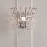 Laura Ashley WIllow Wall Light Satin Pewter & Crystal