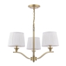 Laura Ashley Hemsley 3 Light Pendant Matt Antique Brass With Shade