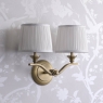 Laura Ashley Hemsley 2 Light Wall Light Matt Antique Brass With Shade