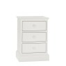 Alaska White 3 Drawer Bedside Chest