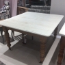 White Top Fixed Table On Wheels (Bury St Edmunds)