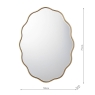 Laura Ashley Medora Gold Waved Edge Oval Mirror