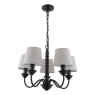 Laura Ashley Norbury 5 Light Pendant Matt Black With Shade