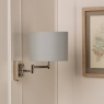 Laura Ashley Marlowe Wall Light POlished Nickel With Shade