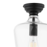 Laura Ashley Ockley Semi-Flush Matt Black & Glass