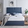 Appleton Ortho Double 135cm Divan Bed With 28" Headboard Sierra Denim