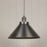 Laura Ashley Rufus Grande 1 Light Pendant Industrial Nickel