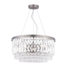 Laura Ashley Rhosil Grande 4 Light Pendant Crystal & Aged Pewter