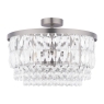 Laura Ashley Rhosil 3 Light Semi Flush Crystal & Aged Pewter
