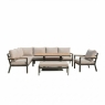 Torino Left Hand Corner Sofa Dining Set With Rectangular Rising Table
