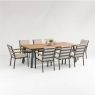 Torino Rectangular Dining Set With 8 Armchairs