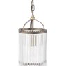 Laura Ashley Sutton Pendant Matt Antique Brass & Ribbed Glass 