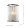 Laura Ashley Sutton Single Wall Light Antique Brass & Ribbed Glass