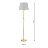 Laura Ashley Halton Floor Lamp Distressed Gold Leaf With Shade