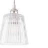 Laura Ashley Callaghan Pendant Polished Nickel & Ribbed Glass