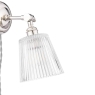 Laura Ashley Callaghan Plugged Wall Light Polished Nickel & Ribbed Glass