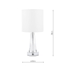 Laura Ashley Blake Rechargeable Table Lamp Polished Chrome & Crystal With Shade 